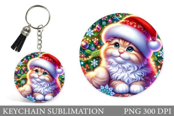 Christmas Cat Keychain Sublimation: Illustrations Review