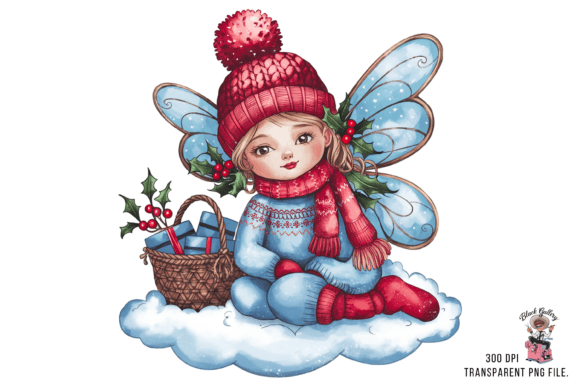 Christmas Fairy PNG Clipart for Illustrations