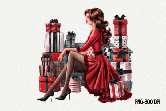 Christmas Fashion Girl Sublimation PNG Review