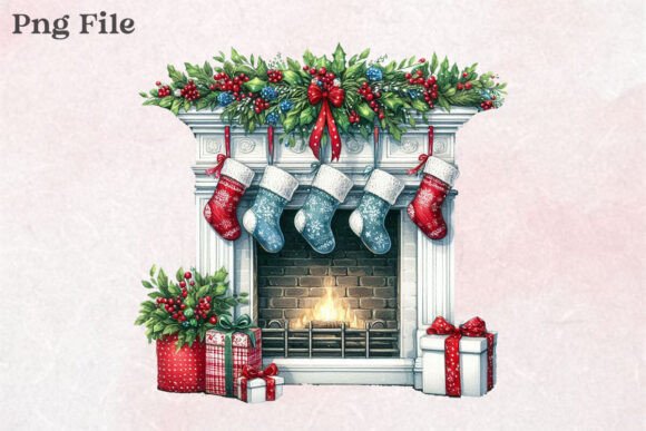 Christmas Fireplace Clipart PNG: Illustrations Review
