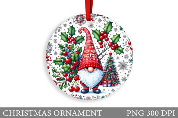 Christmas Gnome Ornament: Festive Illustrations