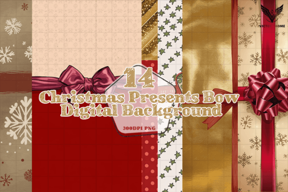 Christmas Presents Bow Digital: Illustrations Review