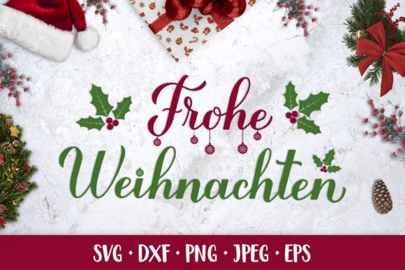 Frohe Weihnachten SVG: Festive Illustrations