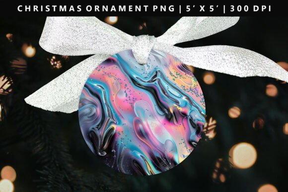 Iridescent Christmas Ornament Design for Illustrations