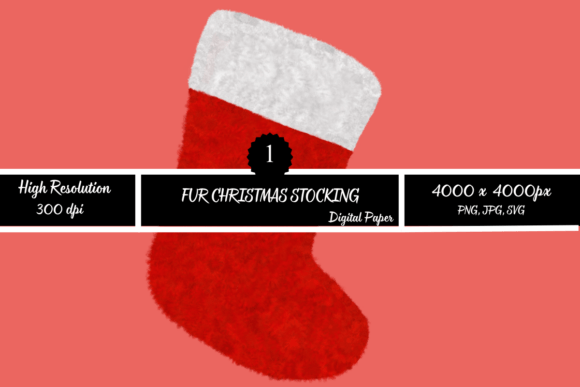 Red & White Fur Stocking Illustrations Review