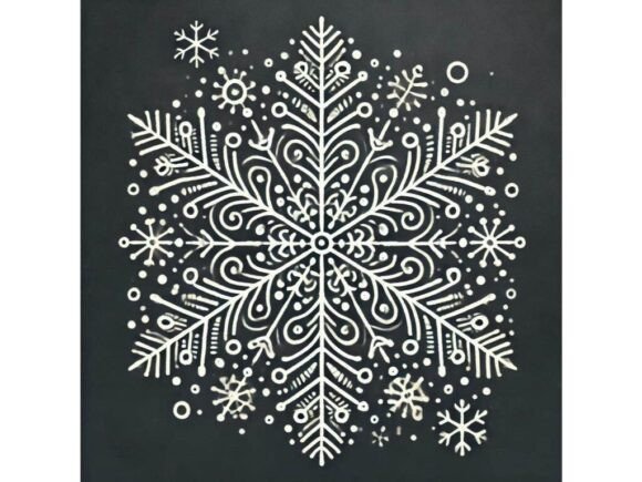 Reviewing A Charcoal Sketch of Christmas Snowflake