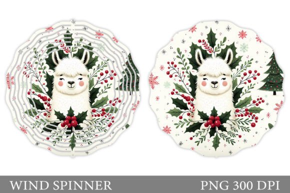 Reviewing Christmas Lama Wind Spinner Sublimation Illustrations