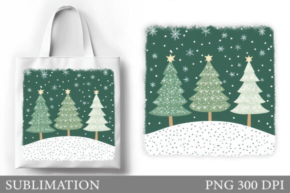 Reviewing Christmas Tree Tote Bag Design Illustrations