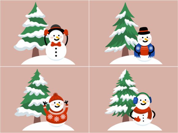 Reviewing the Christmas Tree Snowman Background Design