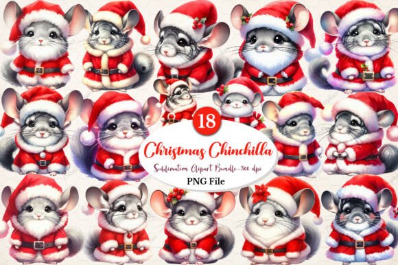 Reviewing Watercolor Christmas Chinchilla Clipart for Embroidery