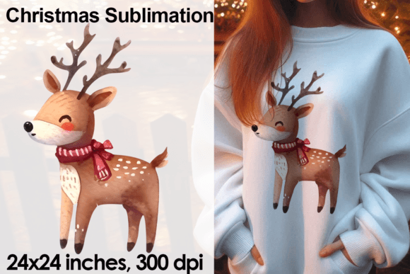 Watercolor Christmas Deer: Festive Illustrations